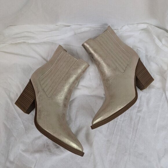 Mia Prairie Gold Ankle Boots Size 8.5 Women - Picture 8 of 9